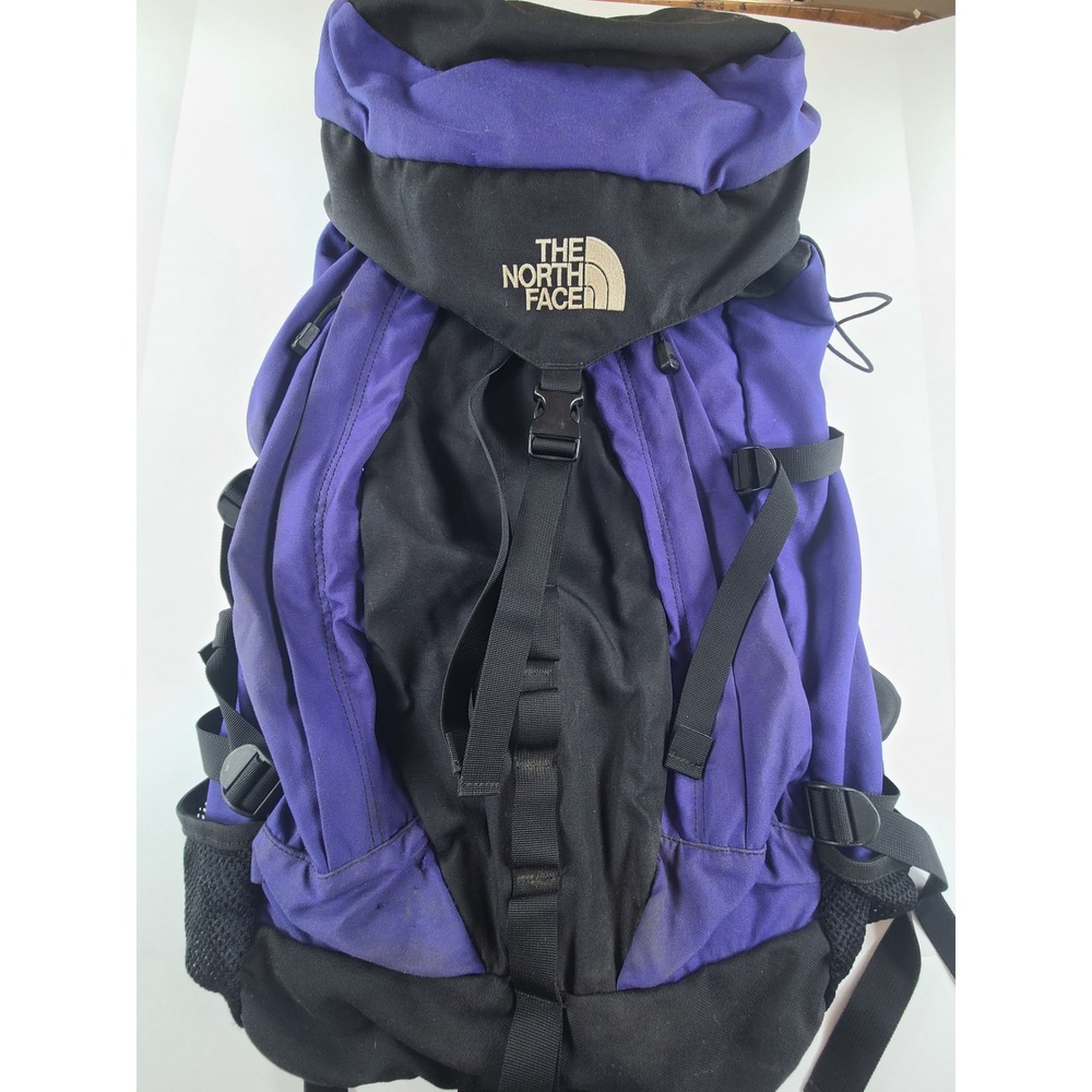 Vintage The North Face Purple Black Hiking‎ Backpack Rucksack Gorpcore Daypack